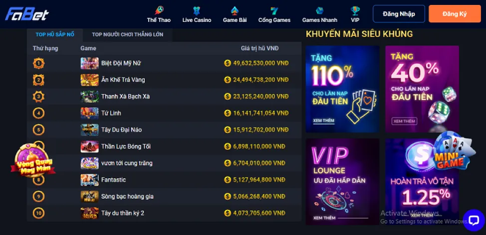 Game Vua Bắn Cá vaobong88